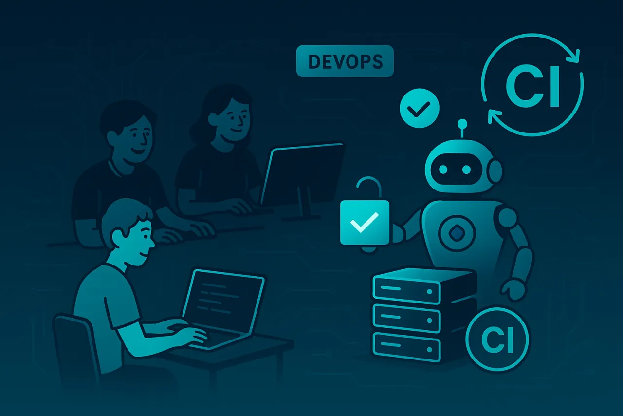 A small startup team shipping without a platform team behind them